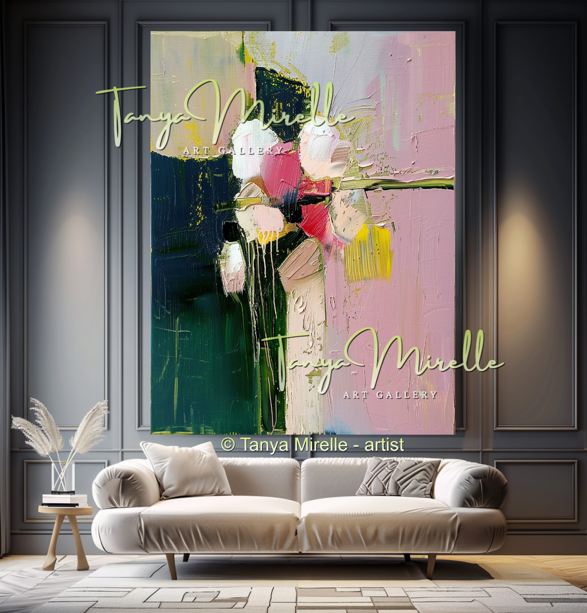 {{ product.title }} canvas artwork by Tanya Mirelle – modern wall decor – original artwork for home, living room, office, or gallery