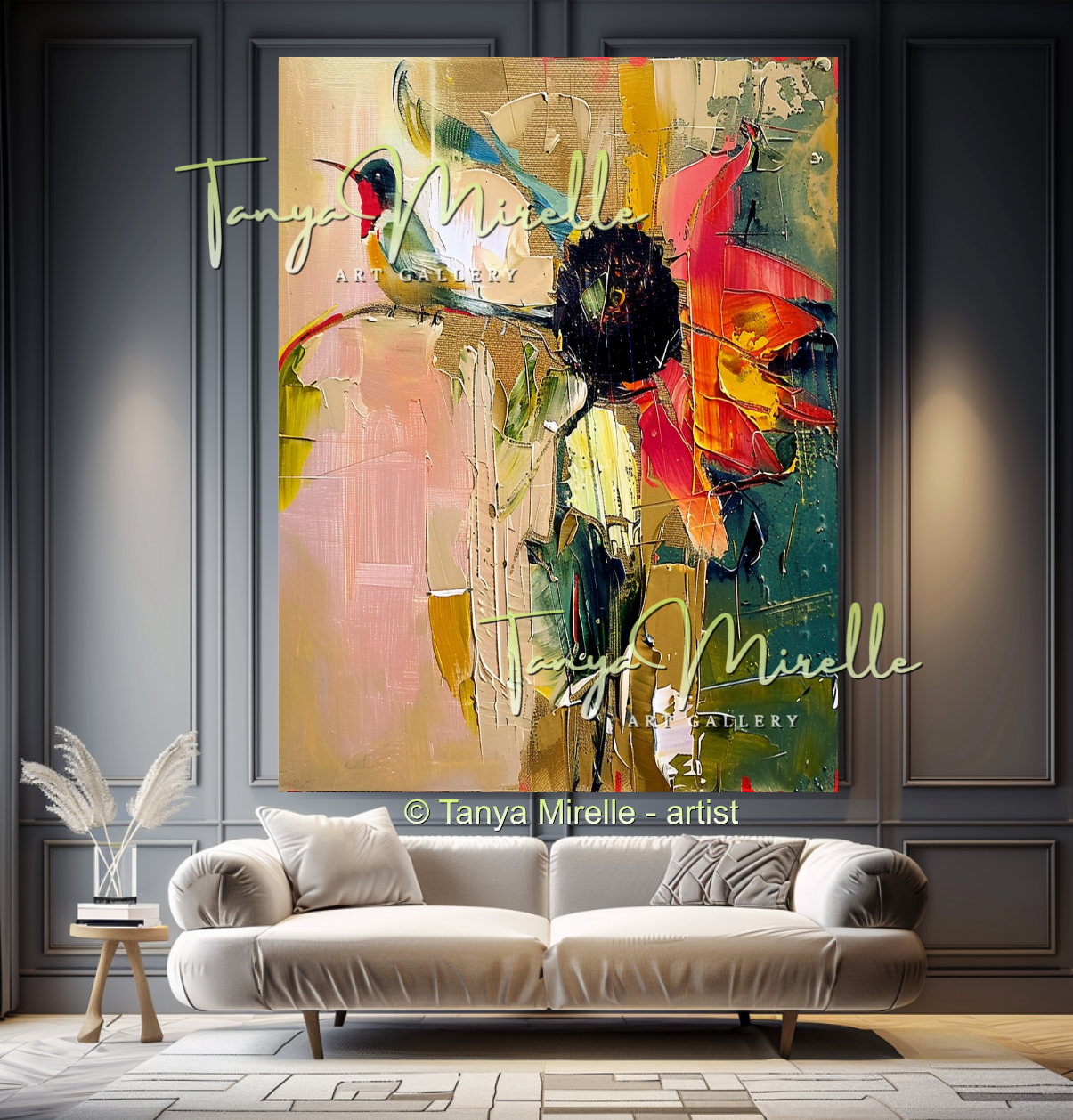 {{ product.title }} canvas artwork by Tanya Mirelle – modern wall decor – original artwork for home, living room, office, or gallery