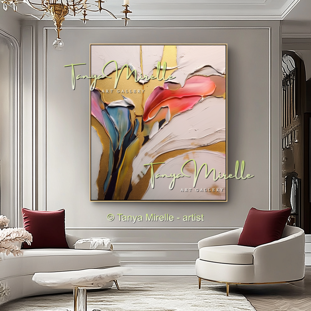 Large Textured Abstract Wall Art, Original Oil Painting #232